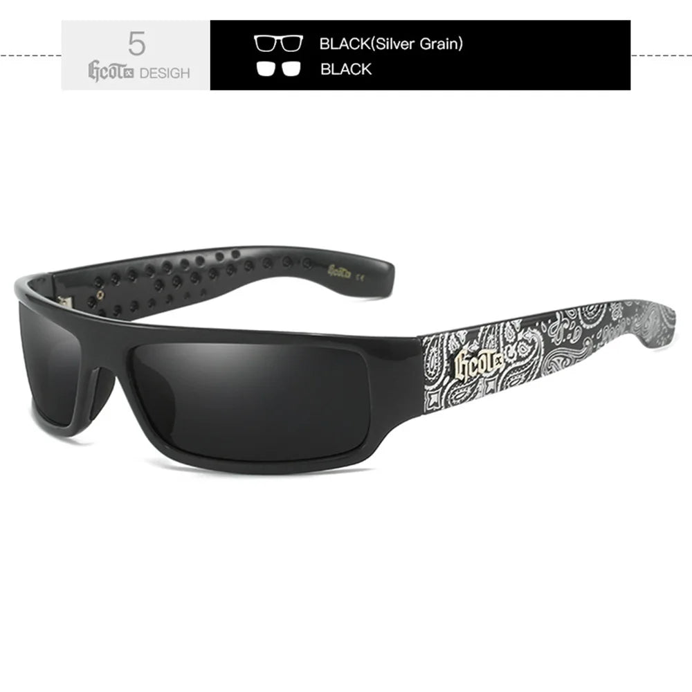 GCOTX Trendy Brand Luxury Polarized Sunglasses Chicano Motorcycle Gang Style Hip-hop Fashion West Coast Men's Sun Glasses G283