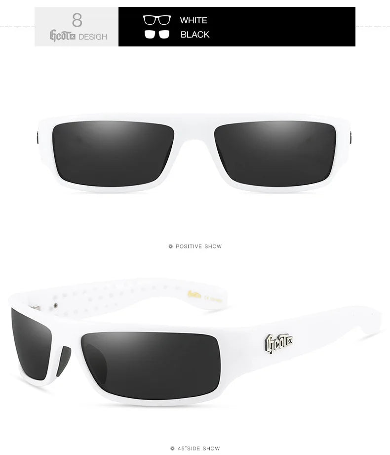 GCOTX Trendy Brand Luxury Polarized Sunglasses Chicano Motorcycle Gang Style Hip-hop Fashion West Coast Men's Sun Glasses G283