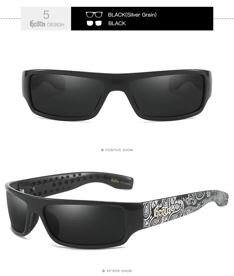 GCOTX Trendy Brand Luxury Polarized Sunglasses Chicano Motorcycle Gang Style Hip-hop Fashion West Coast Men's Sun Glasses G283