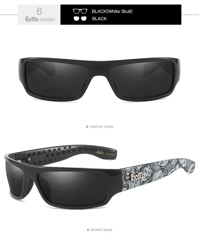 GCOTX Trendy Brand Luxury Polarized Sunglasses Chicano Motorcycle Gang Style Hip-hop Fashion West Coast Men's Sun Glasses G283