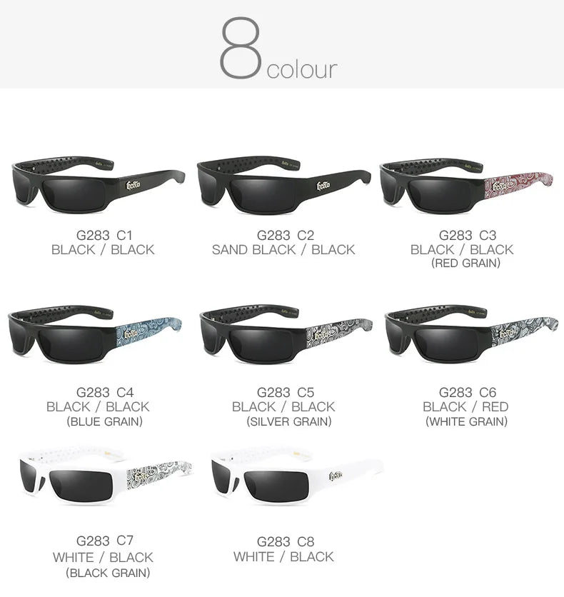 GCOTX Trendy Brand Luxury Polarized Sunglasses Chicano Motorcycle Gang Style Hip-hop Fashion West Coast Men's Sun Glasses G283