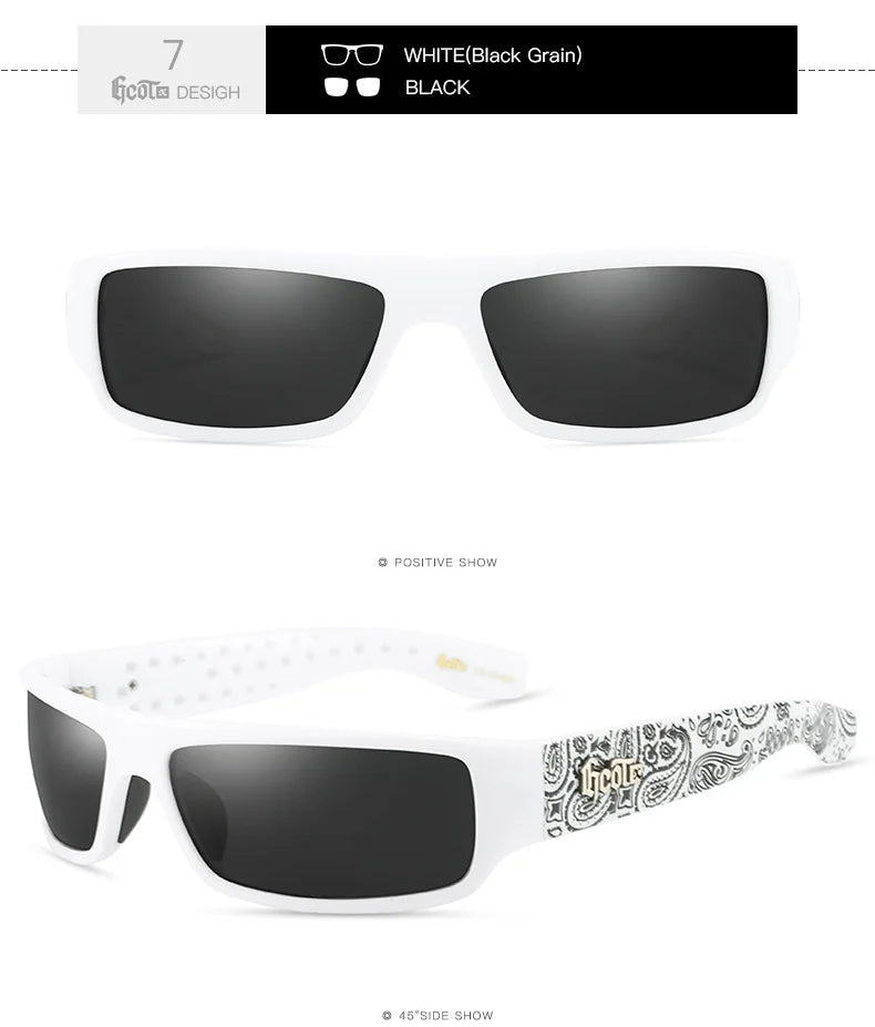 GCOTX Trendy Brand Luxury Polarized Sunglasses Chicano Motorcycle Gang Style Hip-hop Fashion West Coast Men's Sun Glasses G283