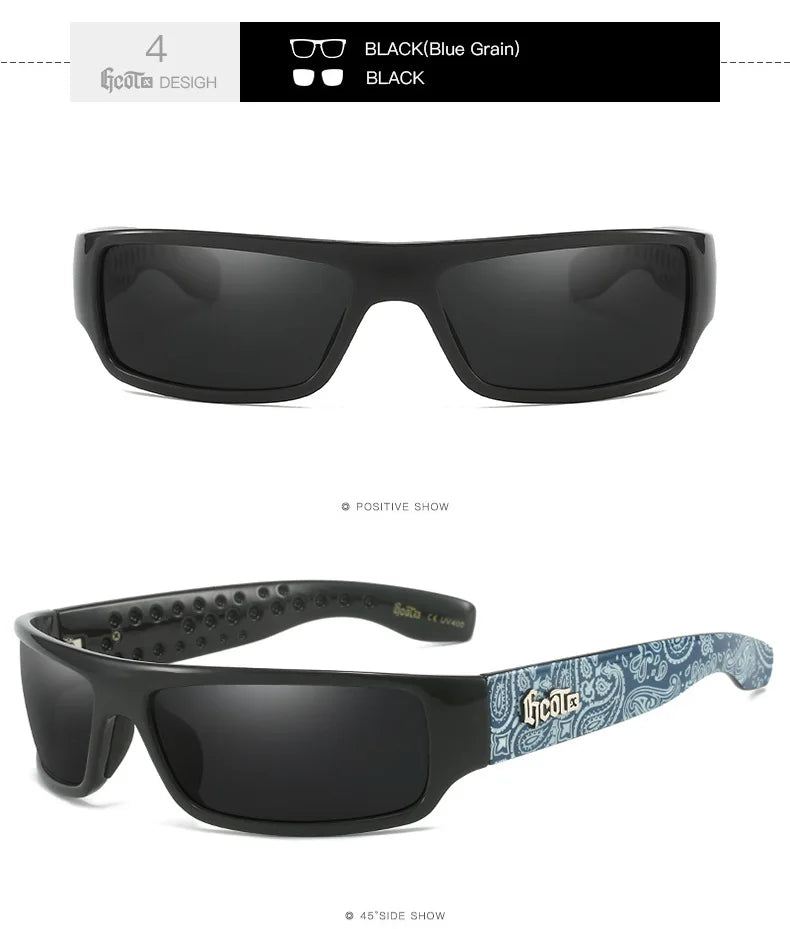 GCOTX Trendy Brand Luxury Polarized Sunglasses Chicano Motorcycle Gang Style Hip-hop Fashion West Coast Men's Sun Glasses G283