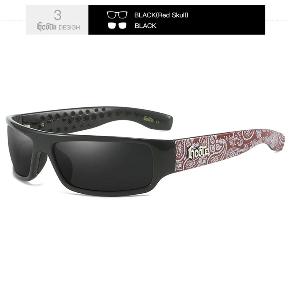 GCOTX Trendy Brand Luxury Polarized Sunglasses Chicano Motorcycle Gang Style Hip-hop Fashion West Coast Men's Sun Glasses G283